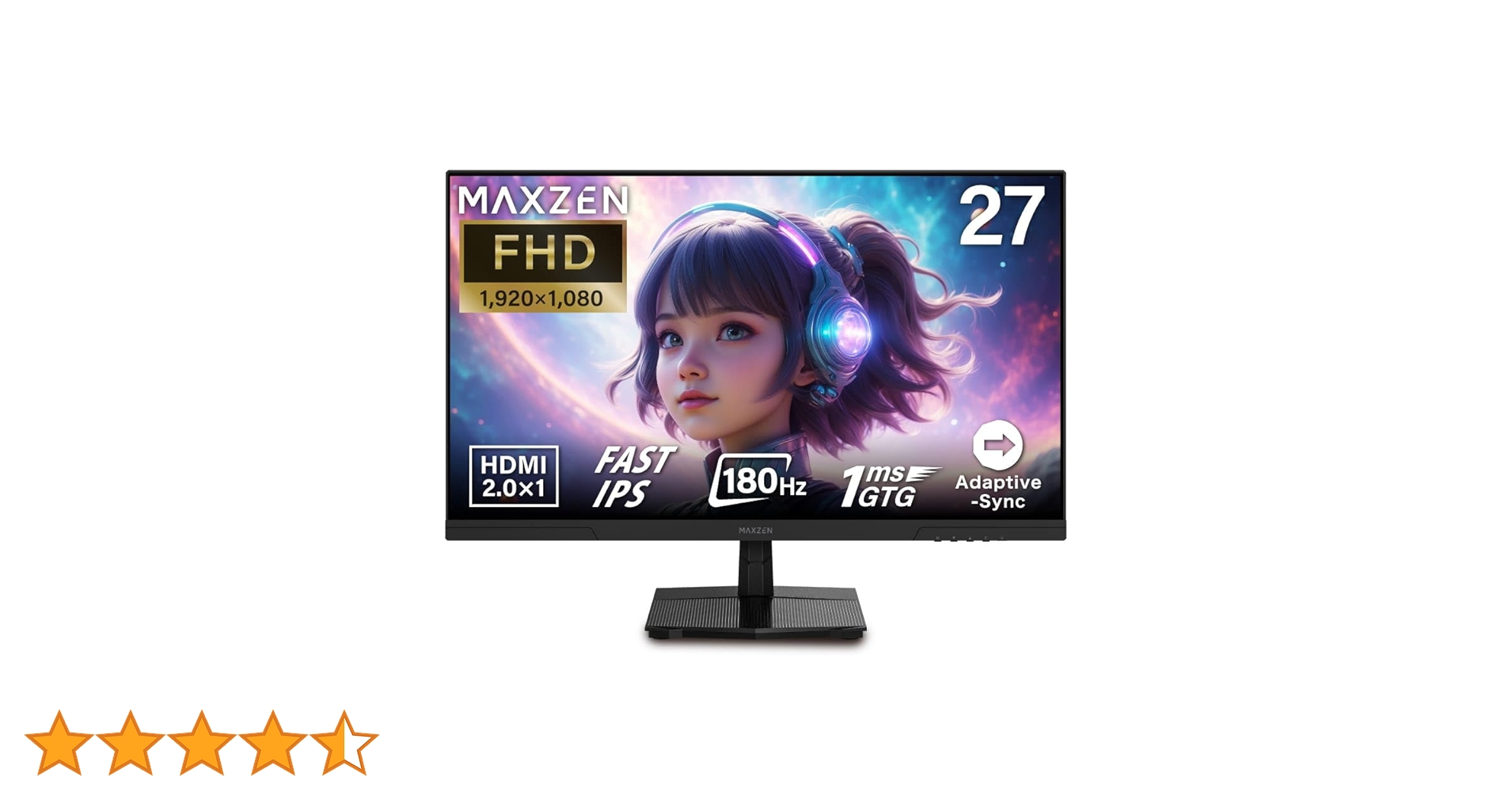 MAXZEN 180Hz WQHD fastIPS モニター MAXZEN（マクスゼン） ゲーミングモニター モニター 34インチ 180Hz